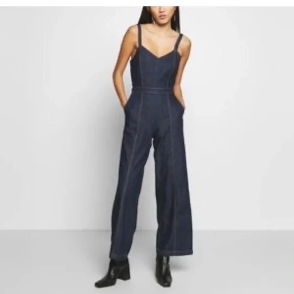 Banana Republic Wide Leg Jumpsuit Sz 6 - Picture 2 of 4